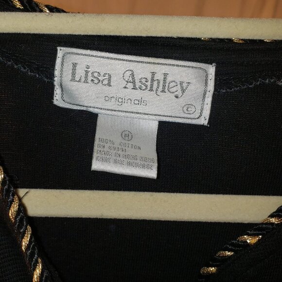 Lisa Ashley Originals Women's Black Blazer w/Gold Braid Trim - M - Picture 5 of 5